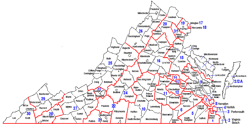 Map of Virginia